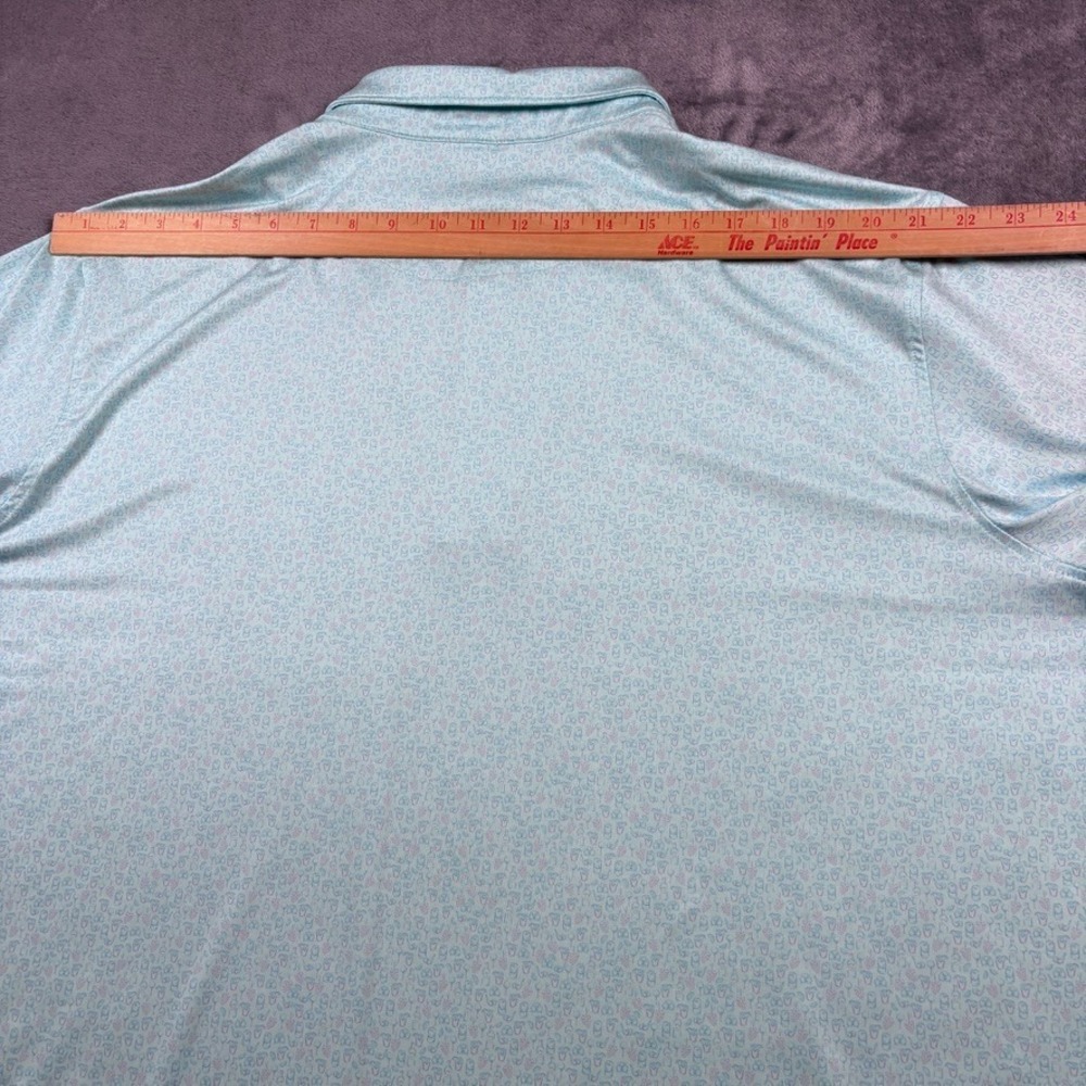 Peter Millar Polo Shirt Mens 2XL Blue Dazed and Transfused Performance Golf XXL - Picture 14 of 14